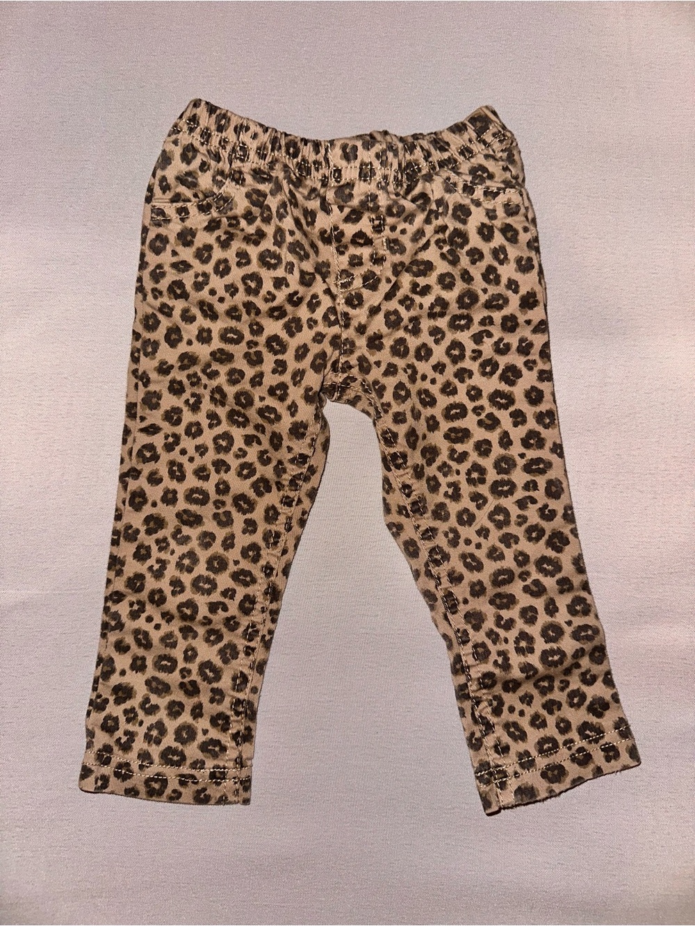 Leopard Print Jeans - Beige and Brown